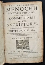 1719 Antique Huge Folio Religious Bible Doctoris Theologi Society Of Jesus - £212.97 GBP