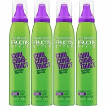 4 PACK GARNIER FRUCTIS CURL CONSTRUCT CREATION MOUSSE FOR CURLY HAIR6.8F... - £21.37 GBP