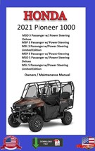 2021 Honda Pioneer 1000 M3D M3P M3L M5P M5D M5L SXS Owners/Maintenance M... - $12.95