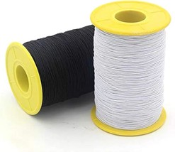 2 PCS 0.5mm White and Black Elastic Thread 547 Yard - $23.77
