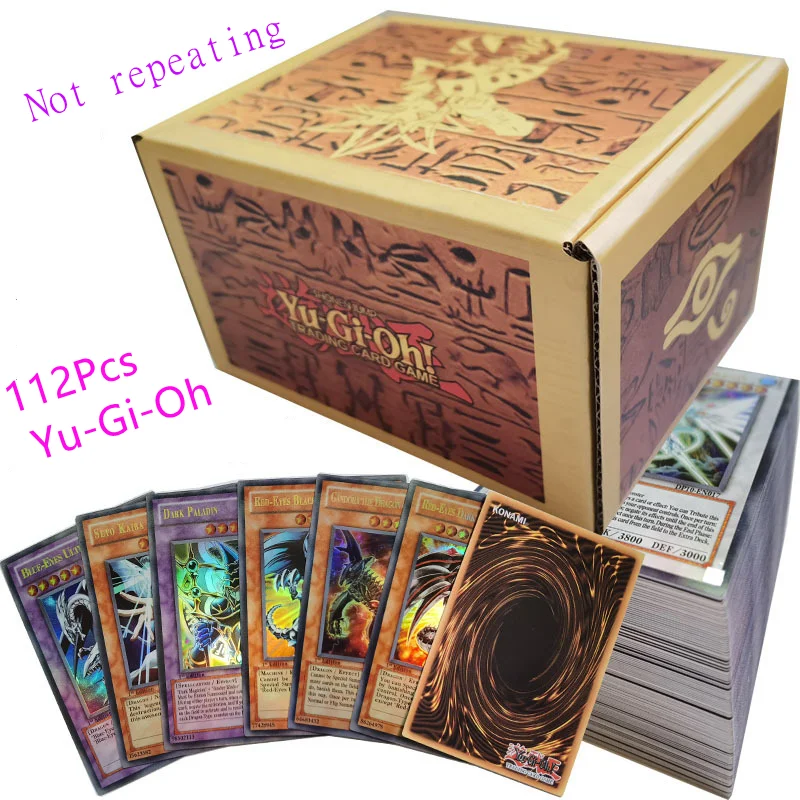 112Pcs Yu Gi Oh Cards Anime Holographic  English Card Wing Dragon Giant Soldier - £14.13 GBP
