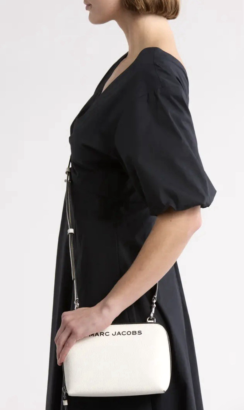 New Marc Jacobs Grind Crossbody Pouch Pebble Leather Cotton Item image 2