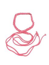Vintage Pink Braided Cord Belt 1970S One Size Adjustable  - $22.72