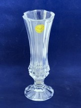 Vintage Cristal France Genuine 24% Lead Crystal Fluted Flared Bud Vase 6... - £7.99 GBP