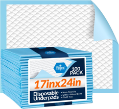 Medpride Disposable Underpads 17&#39;&#39; X 24&#39;&#39; (100-Count) Incontinence Pads, Bed Cov - £20.35 GBP