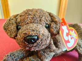 Ty Beanie Babies FETCHER The Chocolate Nappy Brown Dog MWMT - $16.95