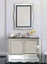 OEM NOS Kallista Glamour Bathroom Mirror 1880418 Black Lacquer Frame 32&quot;... - €102,68 EUR