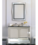 OEM NOS Kallista Glamour Bathroom Mirror 1880418 Black Lacquer Frame 32&quot;... - €102,68 EUR