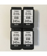 Empty Ink Cartridges Lot of 4 Canon 245XL Pixma Fine Black Genuine Virgin - $18.00