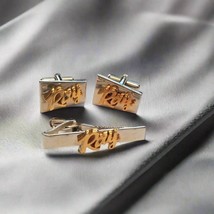 Vintage Two-Tone &quot;Ray&quot; Cufflinks and Tie Clip Set – Personalized Men’s J... - $19.80