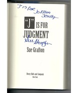 J Is For Judgement By Sue Grafton Signed - £26.08 GBP