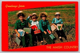 Vintage Greetings from The Amish Country Postcard ready for school - £3.94 GBP