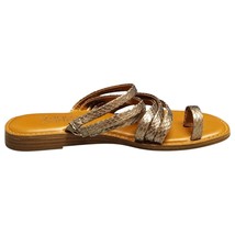 Franco Sarto Metallic Bronze Reptile Sandals Womens US 6.5M Brown Gray T... - $21.33