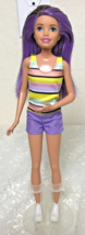 2010 Mattel Skipper Doll Dark Brown Hair w/Purple Streaks Blue Eyes Rigi... - £10.37 GBP