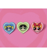 The Powerpuff Girls Enamel Button Pins ♡ Blossom, Bubbles and Buttercup ... - €7,73 EUR