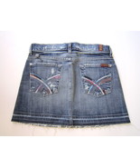NWT $198 7 For All Mankind Color Block Easy Mini Skirt Size 25 NEW - $69.99