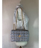 NEW Tory Burch Navy Small Tweed Kira Convertible Shoulder Bag - $732.71