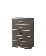 Escher 5 Storage Drawer Chest, Gray Oak Finish - $13,253.42 MXN