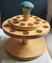 Crafting Rotating Carousel Holder Caddy Wood Scissors Paint Brushes Orga... - $281.14 MXN