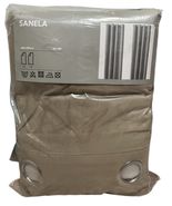 Ikea SANELA Velvet Curtain Room Darkening 2 Panels 1 Pair Light Brown 55... - $130.43