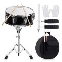 14 Inch Snare Drum Set With Gig Bag, A Pair Sticks,Drum Stand And Drum Keys,A Pa - £123.09 GBP