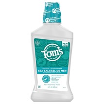 Tom&#39;s of Maine Sea Salt Natural Alcohol-Free Mouthwash, Refreshing Mint, 16 oz.  - £57.54 GBP