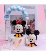 Mickey, Minnie Mouse Birthday Cake Topper (Set Of 2pc) 3&quot; X 2&quot; - £9.43 GBP