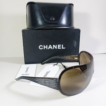 Chanel 4148-B c.296/73 120 Brown/Crystals CC Logos Sunglasses in Case w/Box - £146.88 GBP