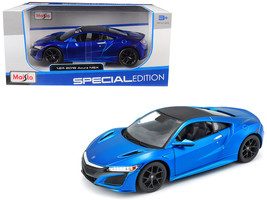 2018 Acura NSX Blue with Black Top 1/24 Diecast Model Car by Maisto - $40.99