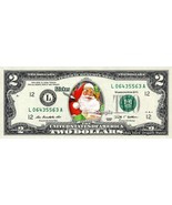 SANTA CLAUS on Real TWO Dollar Bill Money Cash Collectible Memorabilia C... - $12.22