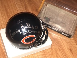 RONNIE BULL  Signed Auto Riddell Chicago Bears Mini Helmet  63 CHAMPS - $197.99