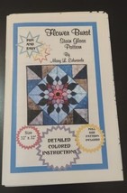 Mary Edwards Flower Burst Stain Glass Quilt Full size Pattern - $6.30