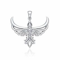 Jewelry Trends Rising Phoenix Sterling Silver Modern Style Pendant - £63.92 GBP