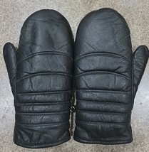 Men’s Ski Mitten Gloves By Olympia Black Top Grade Cowhide Leather Large  - $805.93 MXN
