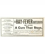 Dr Hayes Hay Fever Buffalo 1897 Advertisement Victorian Quack Medicine A... - €17,21 EUR Dr Hayes Hay Fever Buffalo 1897 Advertisement Victorian Quack Medicine A... - €17,21 EUR