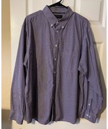 Roundtree &amp; Yorke Button-Down Shirt Blue &amp; White Checks Men&#39;s Sz XL - $16.54 CAD