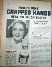 Noxzema For Chapped Hands Magazine Advertising Print Ad Art 1940s - £3.89 GBP