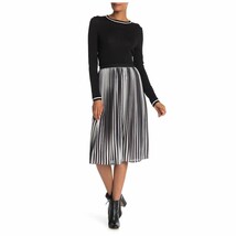 Womens Size Medium Eileen Fisher Ombre Stripe Accordion Pleat Printed Mi... - £32.24 GBP