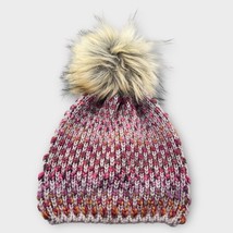 URBAN OUTFITTERS multicolor knit pom pom beanie winter hat boho - £18.71 GBP