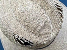 Lot of 2 Stetson Tan Brown Woven Straw Panama Hat Leather Band Size XL - £47.06 GBP
