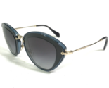 Miu Sunglasses SMU 51R 1AB-5D1 Blue Gold Cat Eye Frames w blue Purple Le... - $167.94
