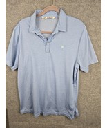 Travis Mathew Blue Polo Golf Shirt L Large Pima Cotton - £16.88 GBP