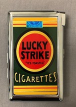 Lucky Strike Vintage Ad Image Cigarette Case with lighter ID Holder Wall... - £16.57 GBP