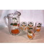 Juice Pitcher 8 Inch With 4 Tumblers 3.5 Inch Mint - $23.99