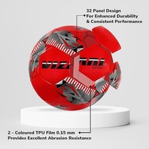 Vizari Lucca Soccer Ball, Size-5, Red, VZBL91884-5 - $14.54