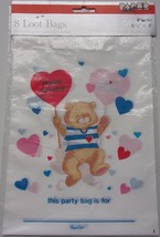 Vintage Paper Art Plastic 6 ½” x 9”  Eight Sailor Bear  Loot Bags New In Package - £2.33 GBP