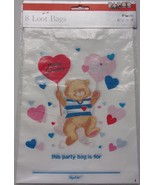 Vintage Paper Art Plastic 6 ½” x 9”  Eight Sailor Bear  Loot Bags New In... - $2.99