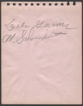 1940&#39;S SIGNED ALBUM PAGE X2 DEBS GARMS RED SCHOENDIENST STL CARDINALS BR... - €12,57 EUR