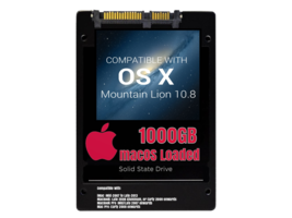 macOS Mac OS X 10.8 Mountain Lion Preloaded on 1000GB Solid State Drive - £79.92 GBP