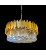 Luxury Raindrop Gold Plated Modern Crystal Chandelier Lights Luxury - $950.00
